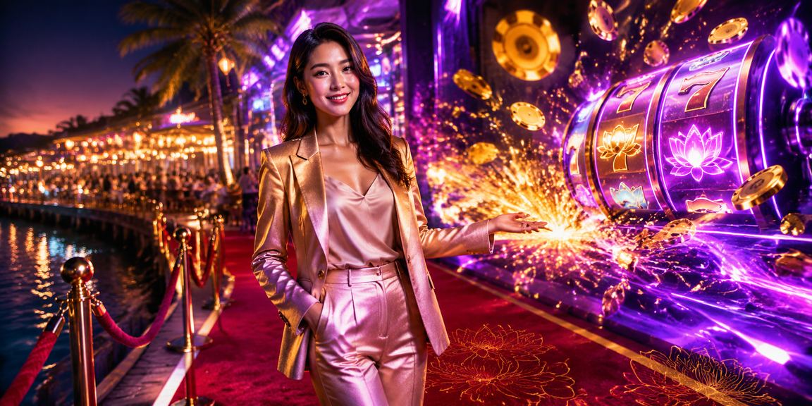 Khung cảnh đảo Phú Quốc về đêm, người chơi trải nghiệm slot game neon trực tuyến