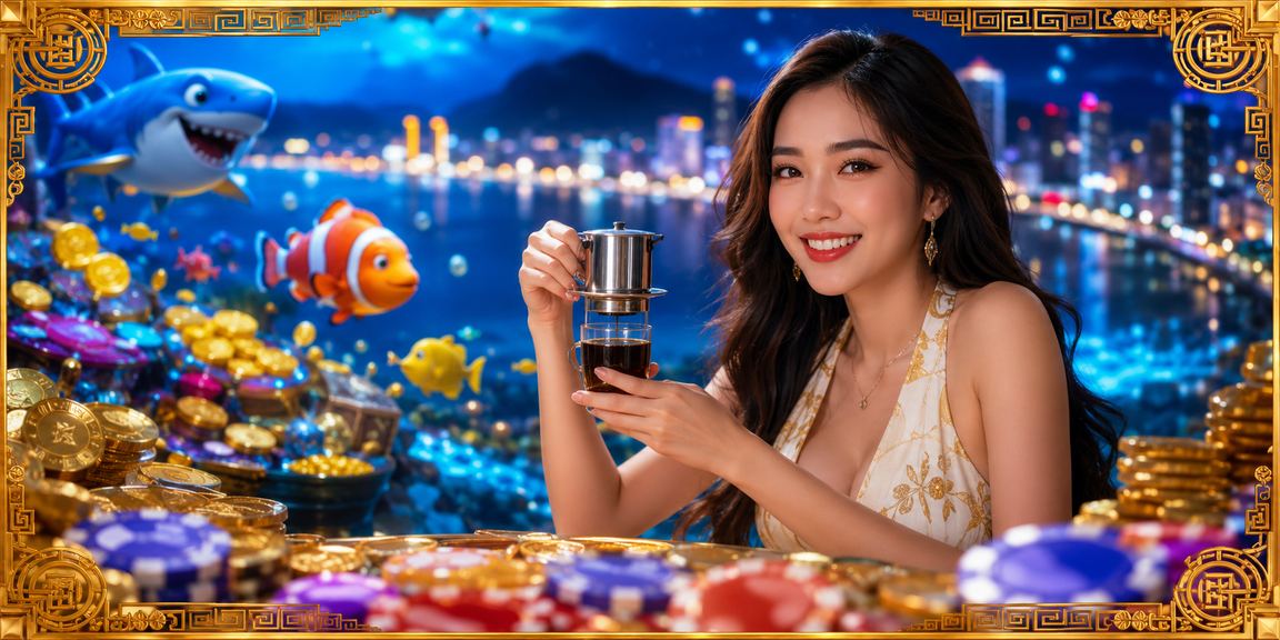 Người dùng truy cập trang giải thưởng 892 trên điện thoại tại quán cà phê Quy Nhơn